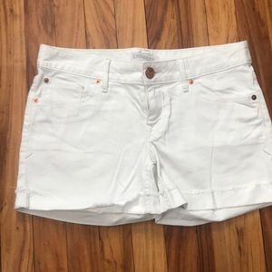 Express size 4  white denim jean shorts